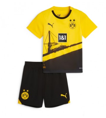 Maillot de foot Borussia Dortmund Domicile enfant 2023-24 Manches Courte (+ pantalon court)